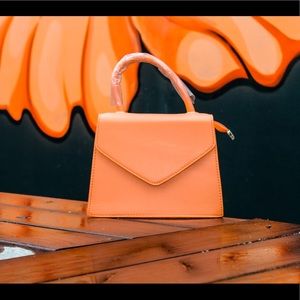 Orange Leather Handbag